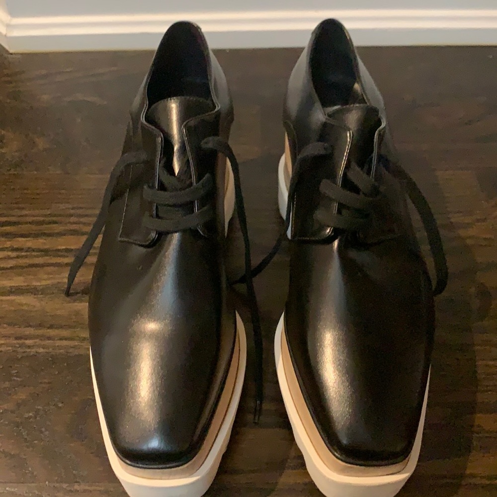 Stella McCartney Black Elyse Derbys. Size 38 IT